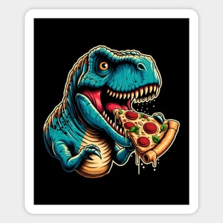 Tyrannosaurus Rex Eating Pizza Magnet